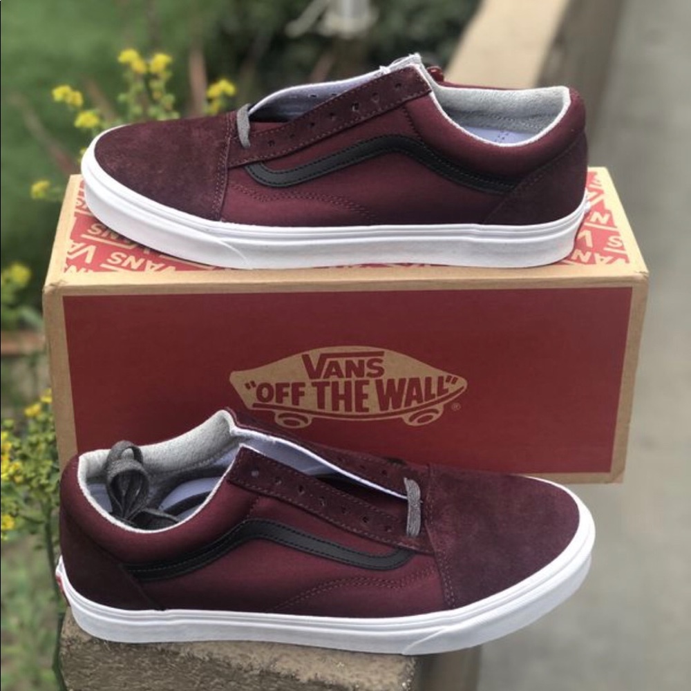 Mens Vans Jersey Lace Old Skool Port Royale/Black